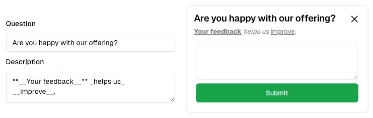 description text-formatting demo screenshot